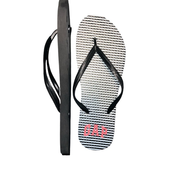☠️5/$20☠️GAP | WOMENS STRIPED NWOT FLIP FLOPS LARGE 9/10 - Picture 4 of 5